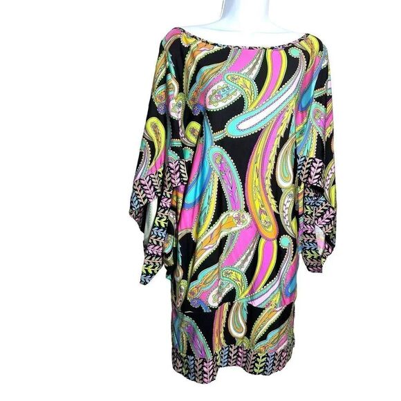 Trina Turk Garden Bloom Tunic Swim Cover Caftan Size Large Dress - Picture 3 of 9